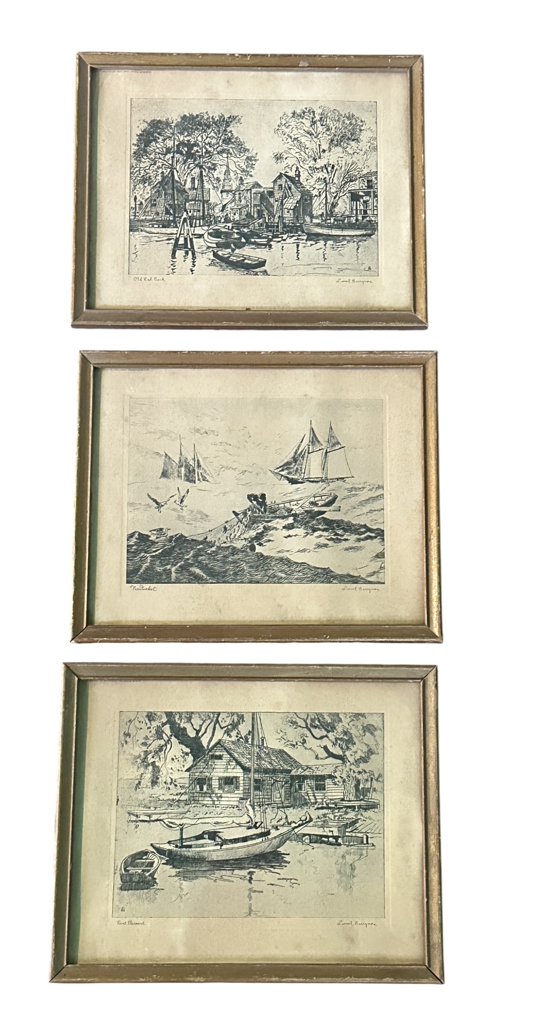 3 LIONEL BARRYMORE (1878-1954) FRAMED BLOCK ETCHINGS (1 of 1)
