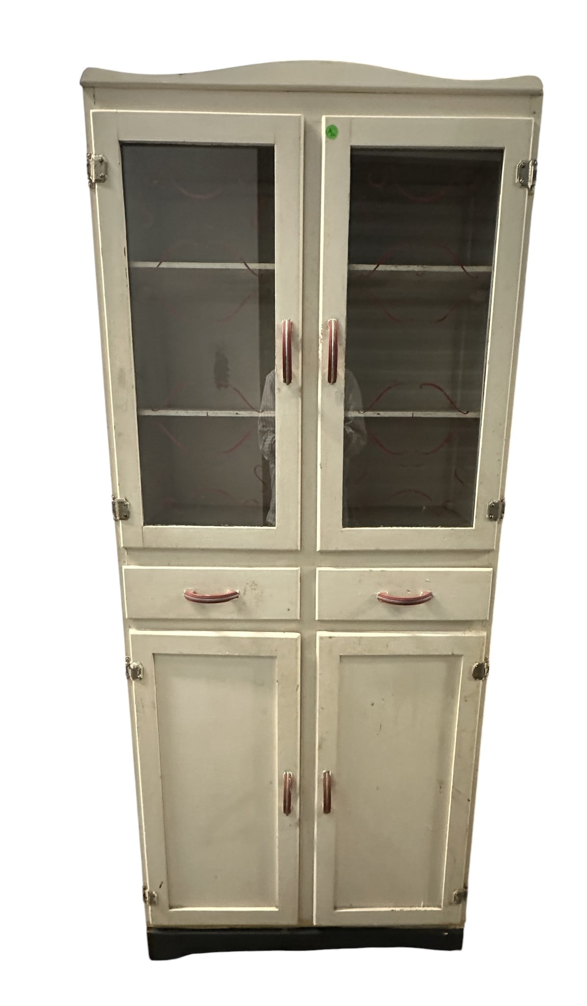 CLASSIC 1940s RED & WHITE HOOSIER CABINET (1 of 3)