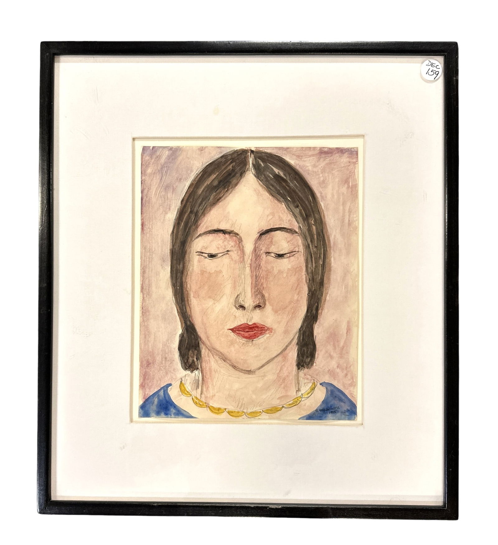 ABRAHAM WALKOWITZ ORIGINAL WATERCOLOR 1915 (1 of 4)