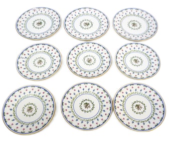 9 PC RAYNAUD LIMOGES CERALENE LAFAYETTE SALAD & BREAD & BUTTER