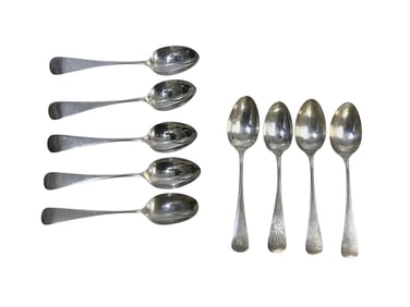9 AMERICAN STERLING SILVER SPOONS GORHAM & DUCHIN