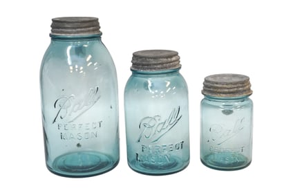 3 ANTIQUE BALL PERFECT MASON JARS