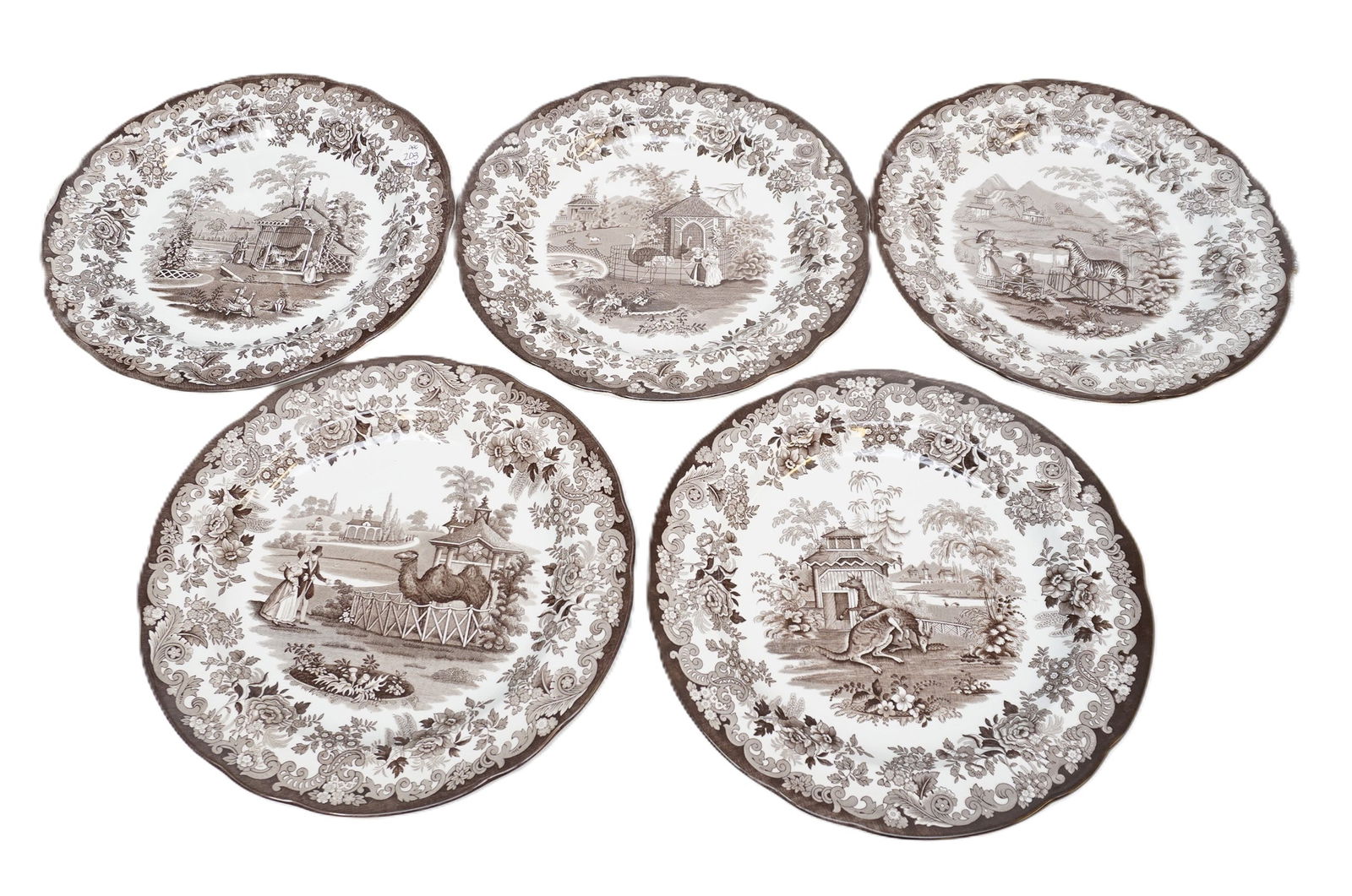 5 SPODE ARCHIVE COLLECTION PLATES (1 of 5)