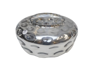 ITALIAN HAND BLOWN GLASS CANDLE HOLDER