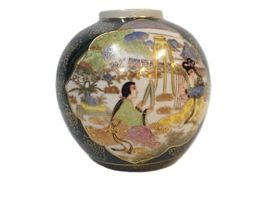 MID CENTURY SATSUMA GINGER JAR