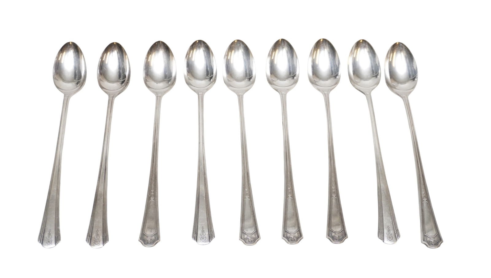 9 ART DECO SILVERPLATE ICED TEA SPOONS (1 of 3)