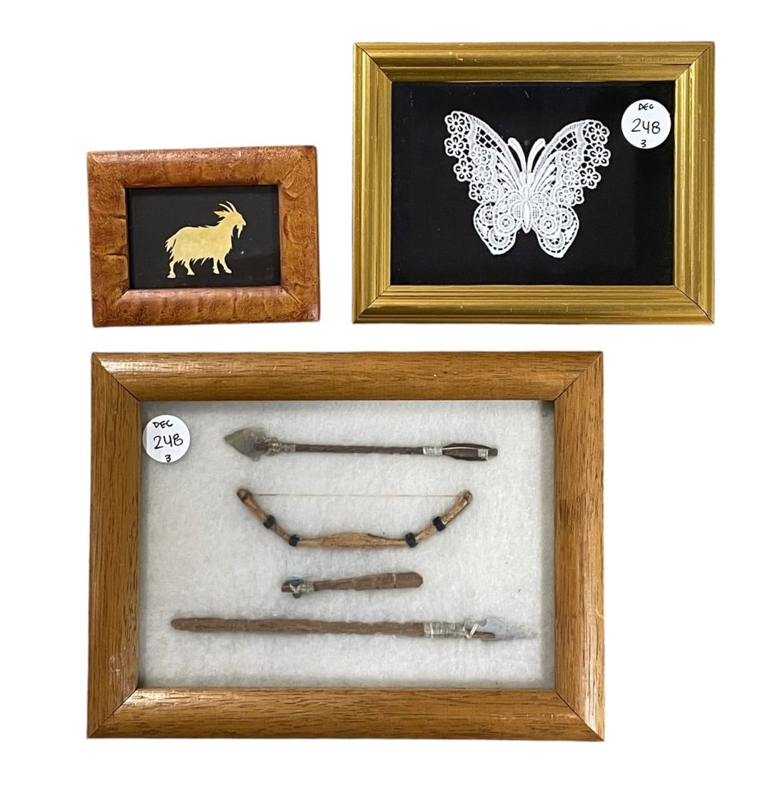 3 VINTAGE MIX MEDIA ART PIECES (1 of 5)