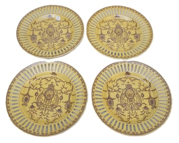 4 VINTAGE CHINESE WONG LEE RETICULATED PLATES