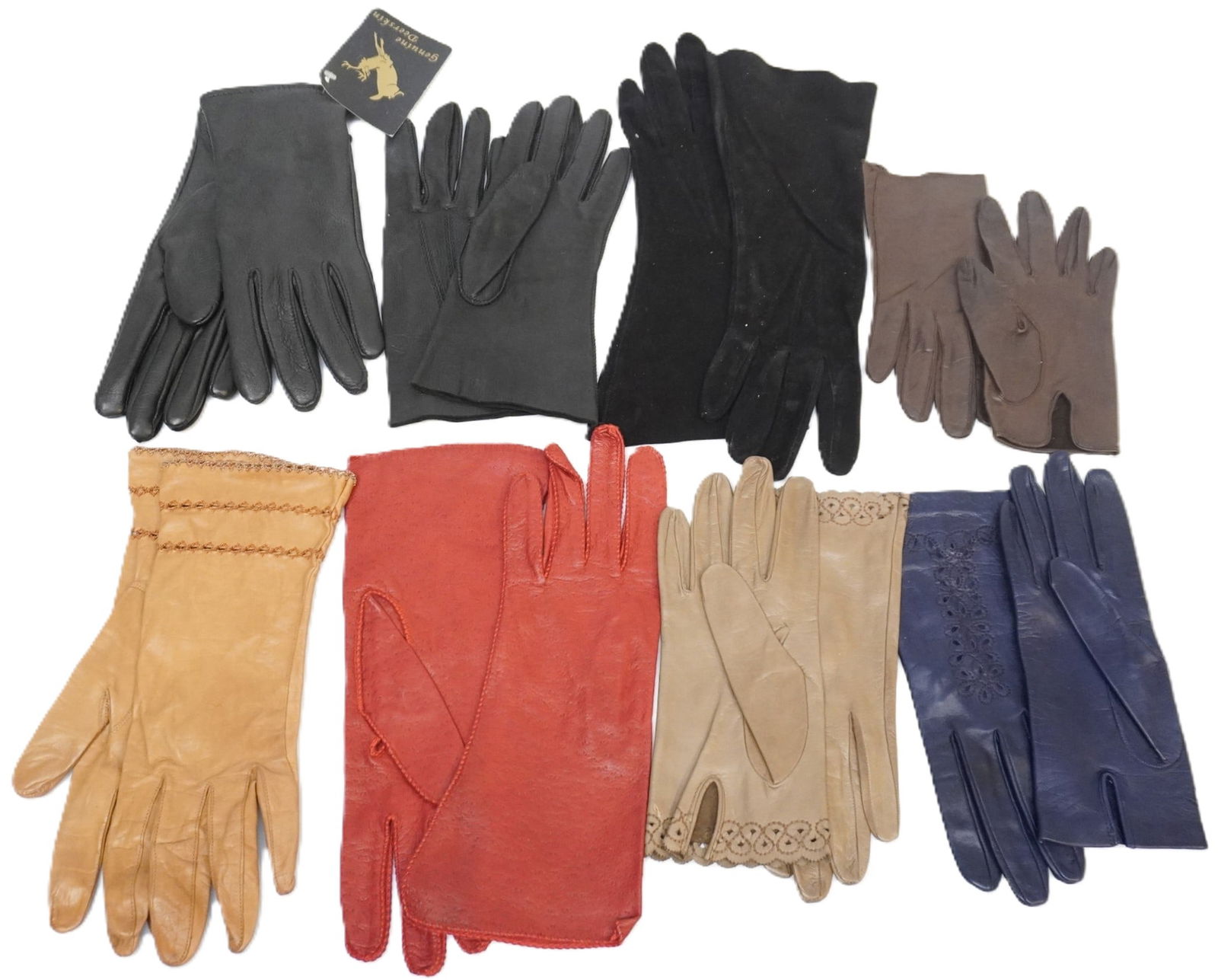 8 PAIRS OF VINTAGE WOMENS LEATHER GLOVES (1 of 4)