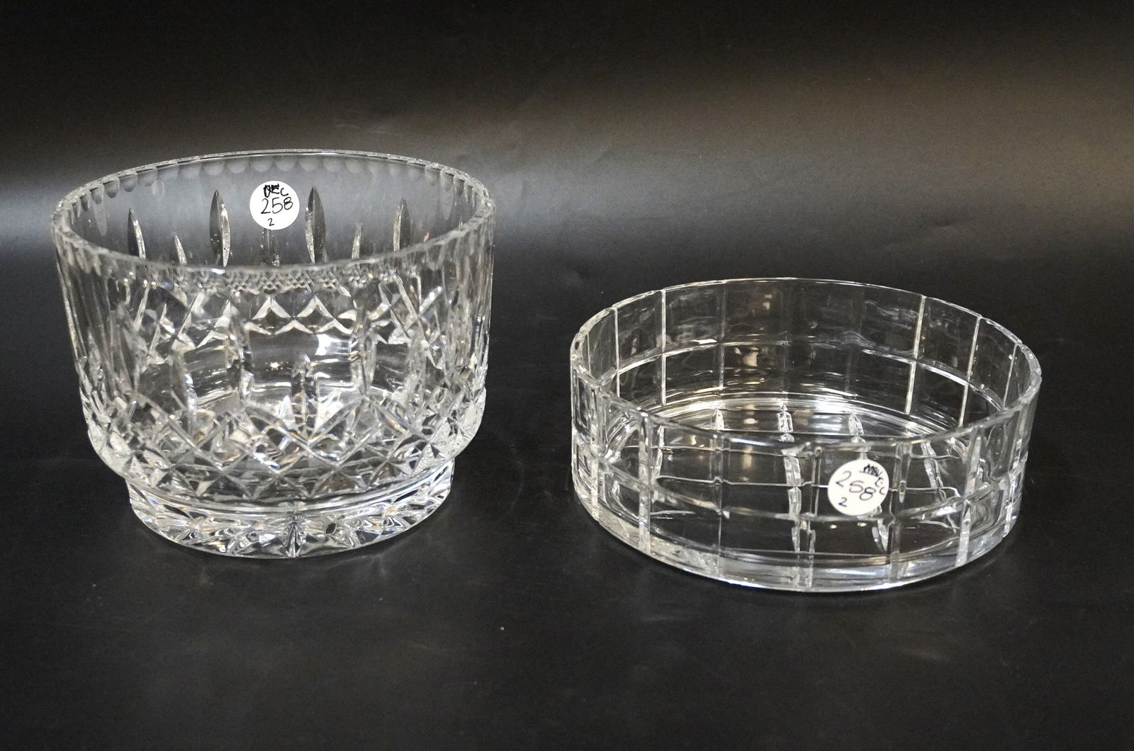 CRYSTAL CANDY DISH AND BOWL - 2 PIECES (1 of 2)