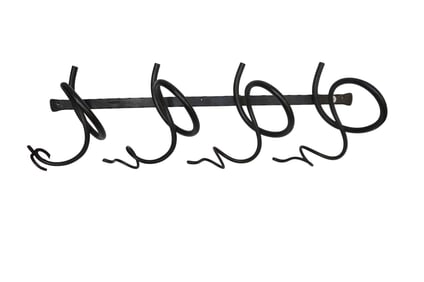 HAND FORGED WROUGHT IRON WALL WINE RACK