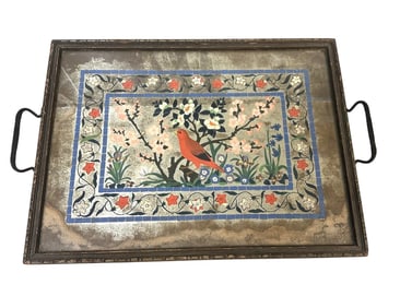 ART DECO HAND PAINTED DECORATIVE TRAY