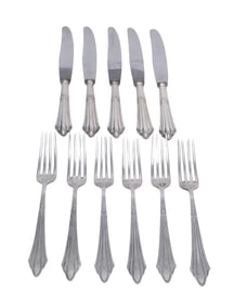 VINTAGE 11 PC GERMAN WMF FORKS AND KNIVES