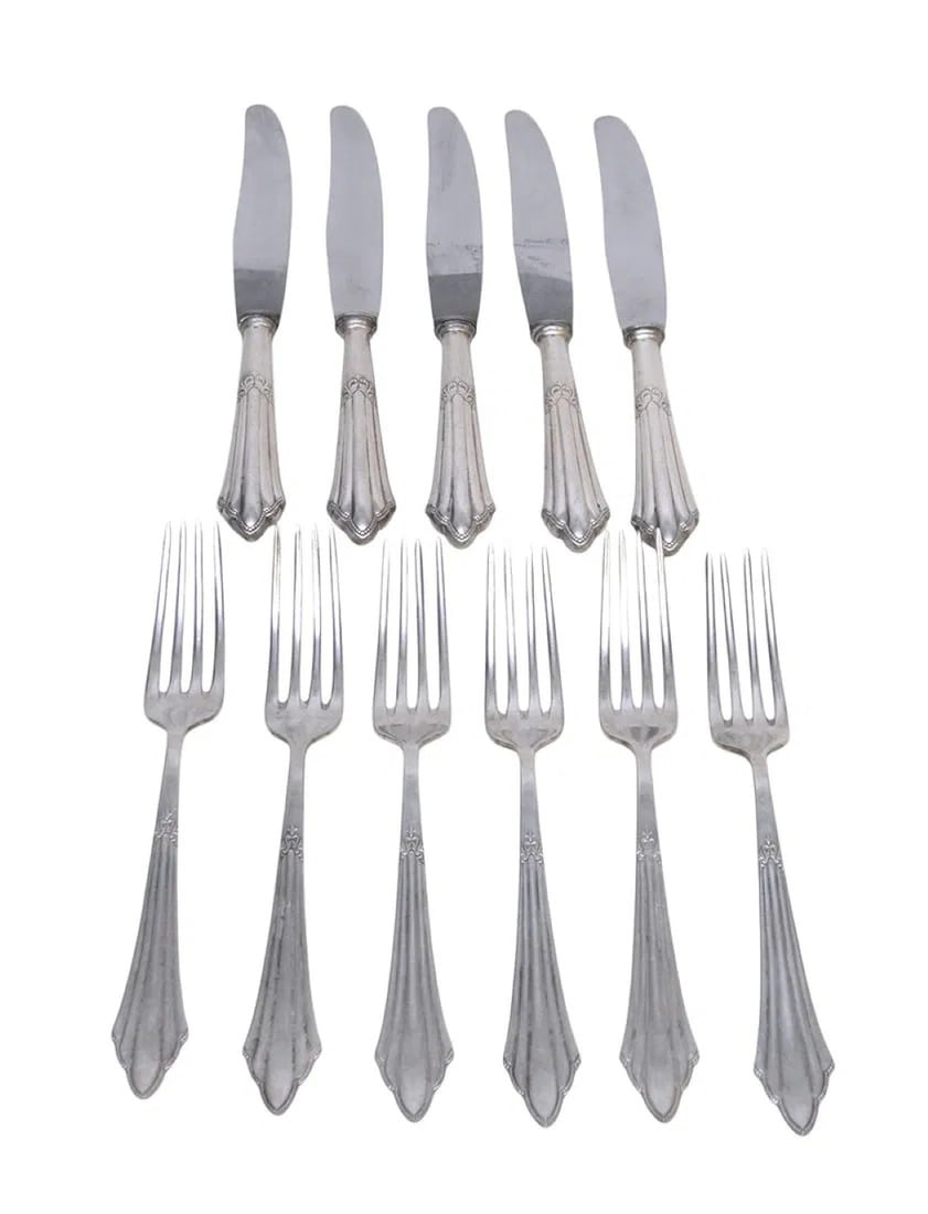 VINTAGE 11 PC GERMAN WMF FORKS AND KNIVES (1 of 1)