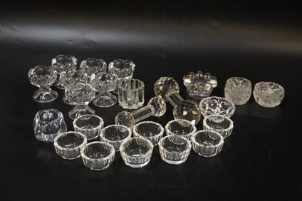 25 pc ANTIQUE & VINTAGE SALT DIPS & KNIFE RESTS