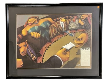 LARGE FRAMED DINNER FOR FOUR MARKUS PIERSON