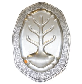 ART DECO MULHOLLAND MEAT SERVING FOOTED PLATTER