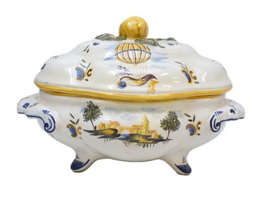 FRENCH FAIENCE ATELIER DE SEGRES TUREEN