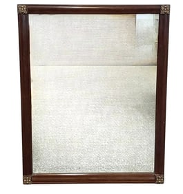 LARGE VINTAGE TRADITIONAL WOOD MIRROR