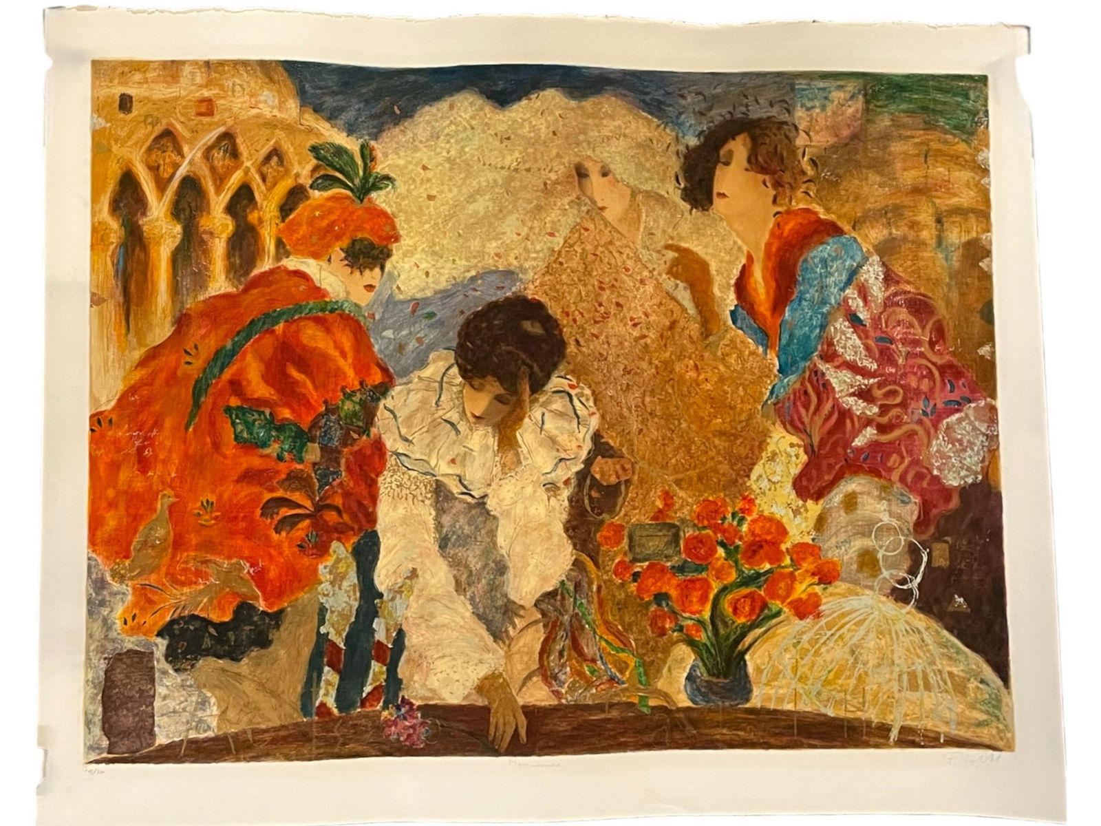 LARGE ROY FAIRCHILD MASQUERADE LTD ED SERIGRAPH (1 of 9)