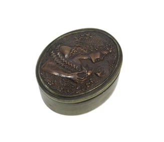 T.P DANBIERE PARIS SIGNED CAMEO RELIEF TRINKET BOX