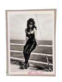 HELMUT NEWTON AUTOGRAPHED PHOTO AT THE SEA MONTE CARLO