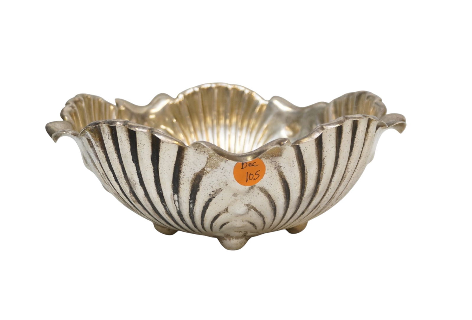 19th c STERLING SILVER WHITING LETTUCE BOWL.