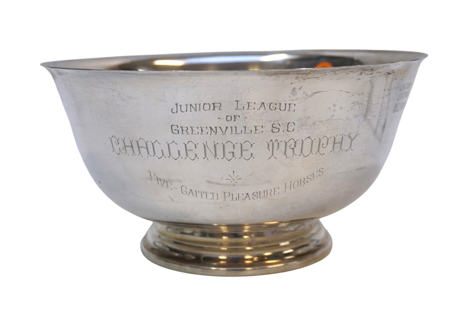 LARGE STERLING SC GAITED HORSE TROPHY BOWL (1 of 4)