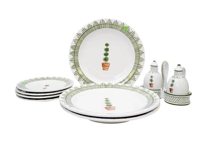9 PC GIARDINO DERUTA CHARGERS - OIL & VINEGAR - SALADS