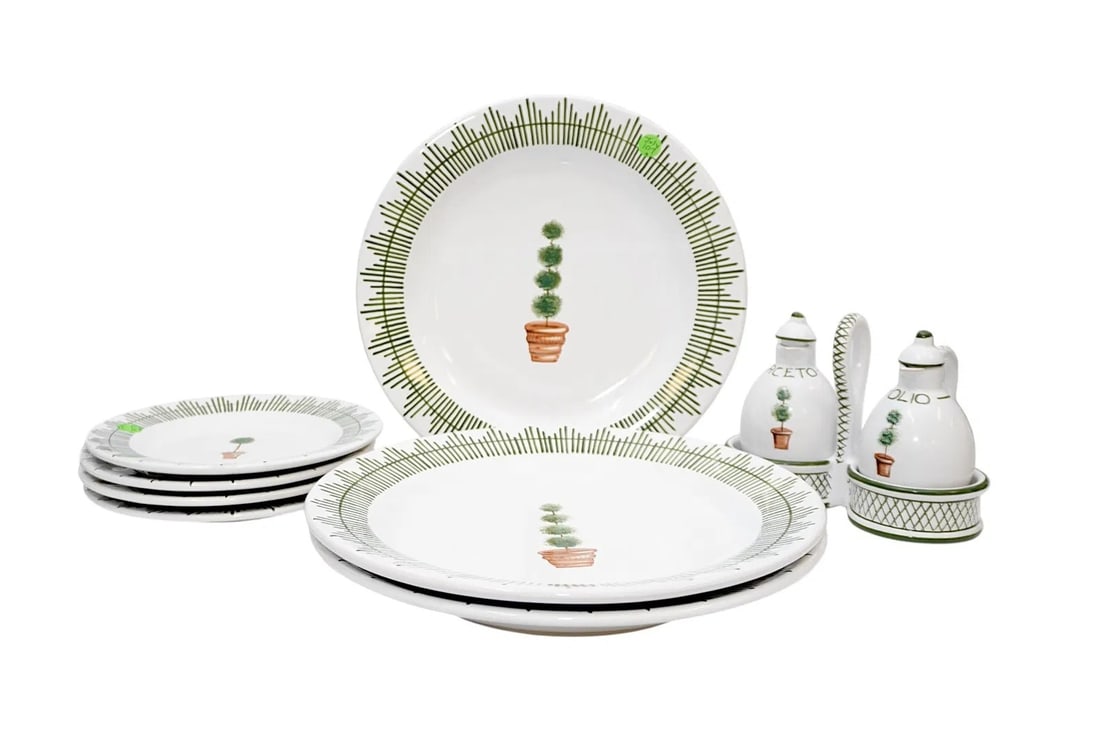 9 PC GIARDINO DERUTA CHARGERS - OIL & VINEGAR - SALADS (1 of 3)