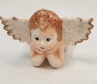 LIMOGES STYLE CHERUB ANGEL TRINKET BOX
