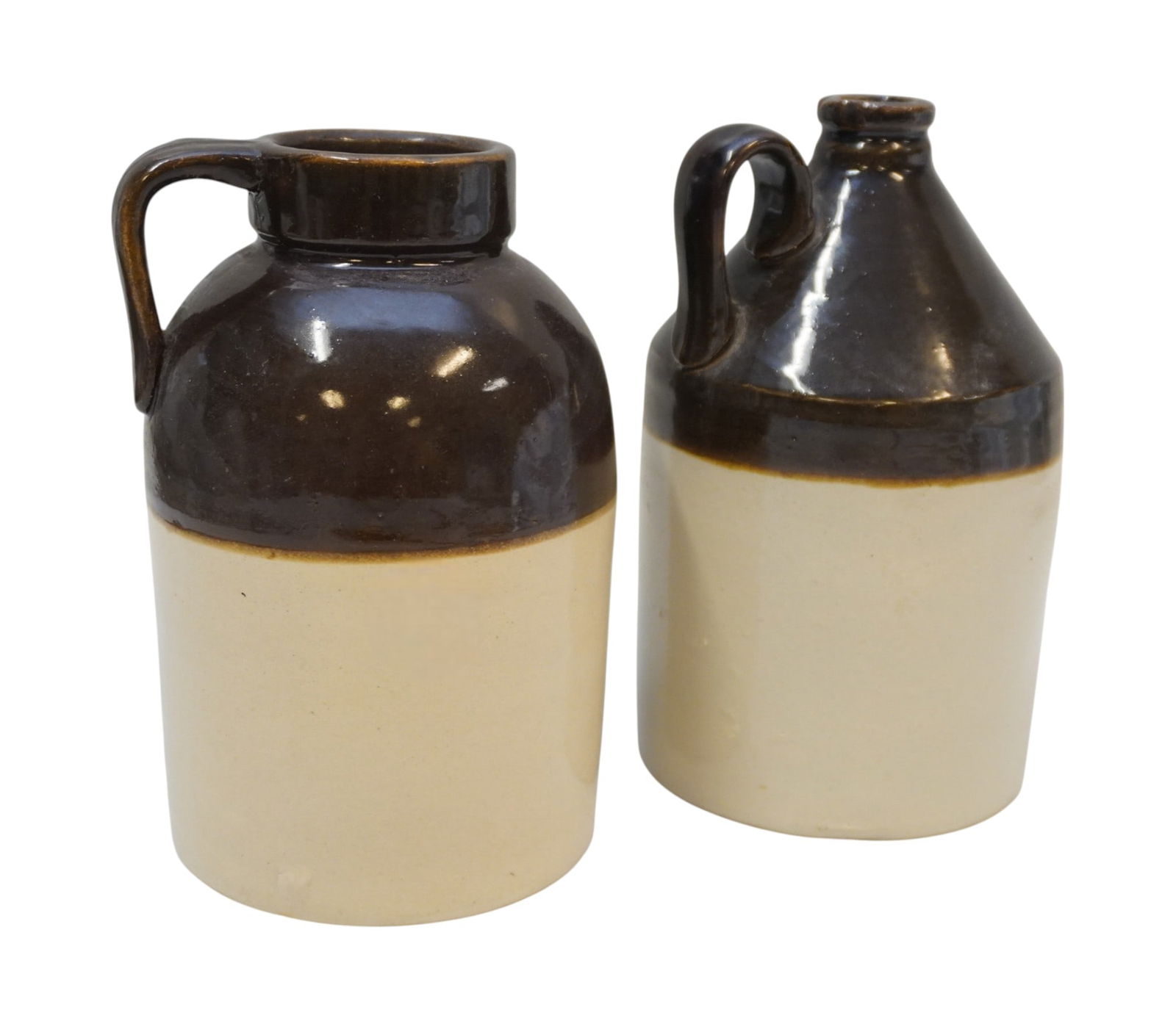 2 pc ANTIQUE STONEWARE OYSTER JUG & WHISKEY JUG (1 of 3)