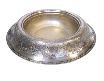 LARGE ANTIQUE SILVER PLATE CENTERPIECE BOWL