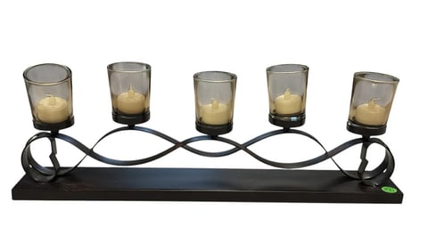 CONTEMPORARY METAL CANDLE HOLDER