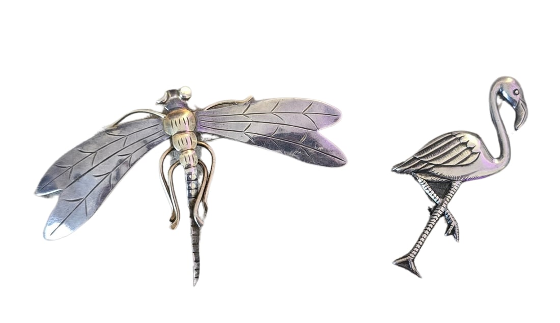 2 STERLING SILVER BROOCHES (1 of 1)