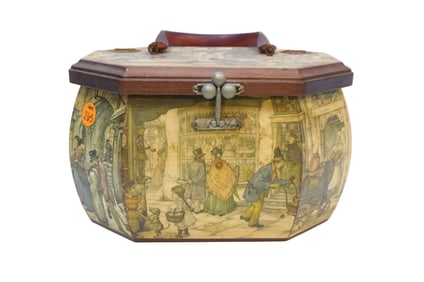 VINTAGE ANTON PIECK DECOUPAGE PURSE
