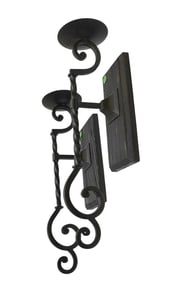 PAIR OF RUSTIC WALL MOUNTED CANDLE HOLDERS