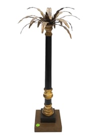 VINTAGE HOLLYWOOD REGENCY PALM TREE CANDLESTICK HOLDER