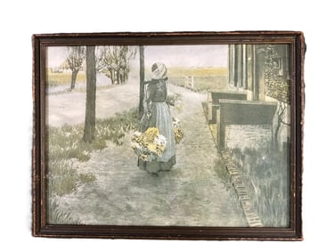 1920s GEORGE HITCHCOCK DUTCH GIRL PRINT