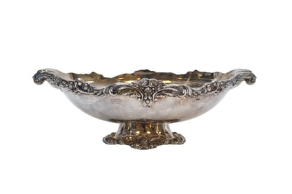 LUNT ELOQUENCE A-75 SILVERPLATE PEDESTAL BASE CENTERPIECE BOWL