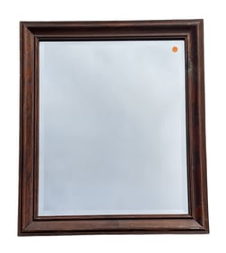 VINTAGE MAHOGANY BEVELED MIRROR