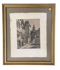 PAUL SOLLMAN (1886-1950) SIGNED ETCHING FRAMED