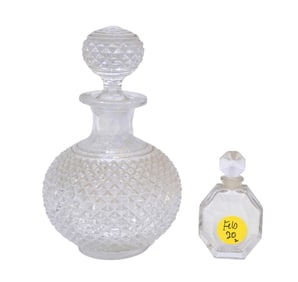 2 BACCARAT CRYSTAL PERFUME / COLOGNE BOTTLES
