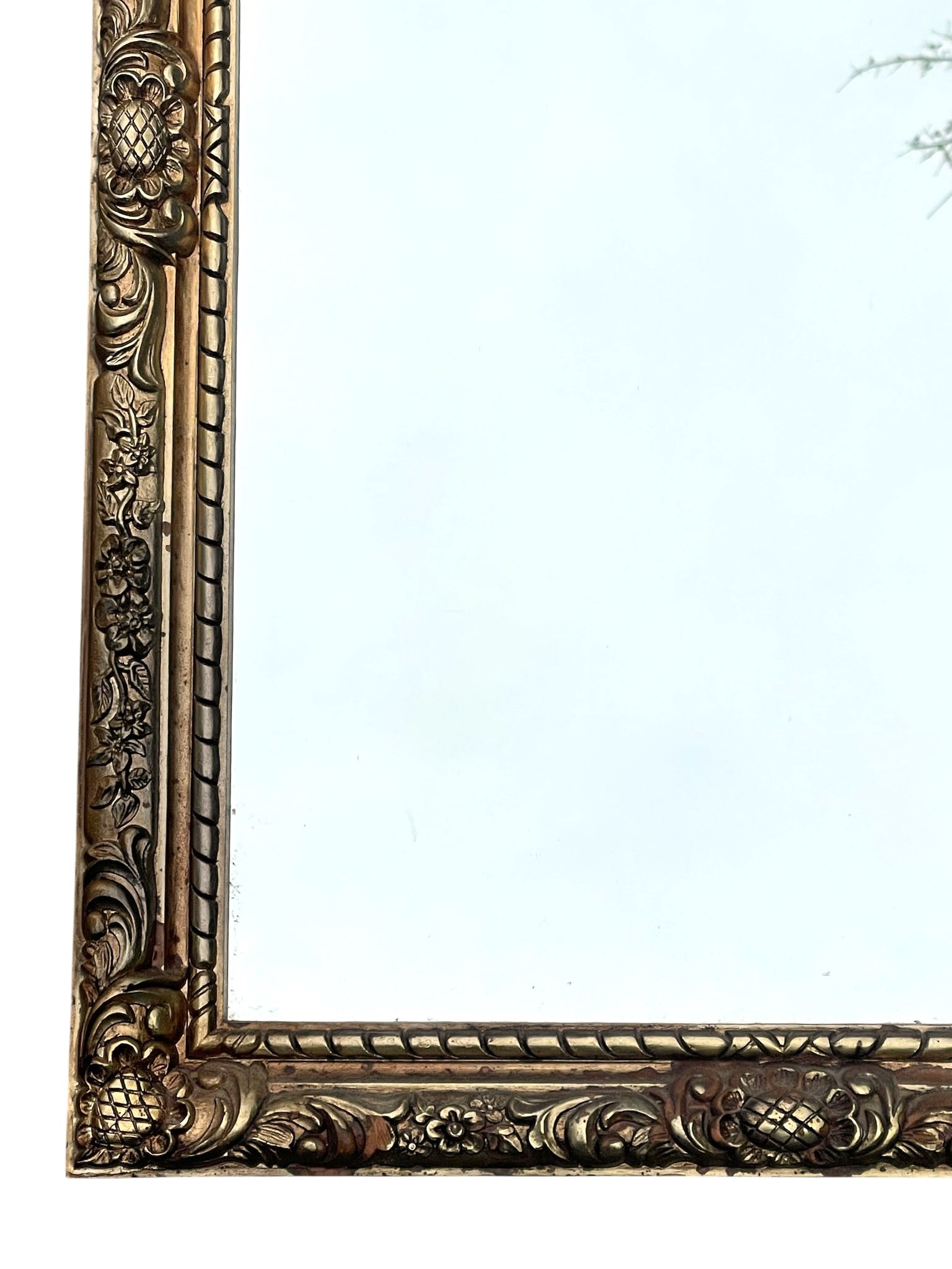 VINTAGE GILT SYROCO RECTANGULAR MIRROR - 2