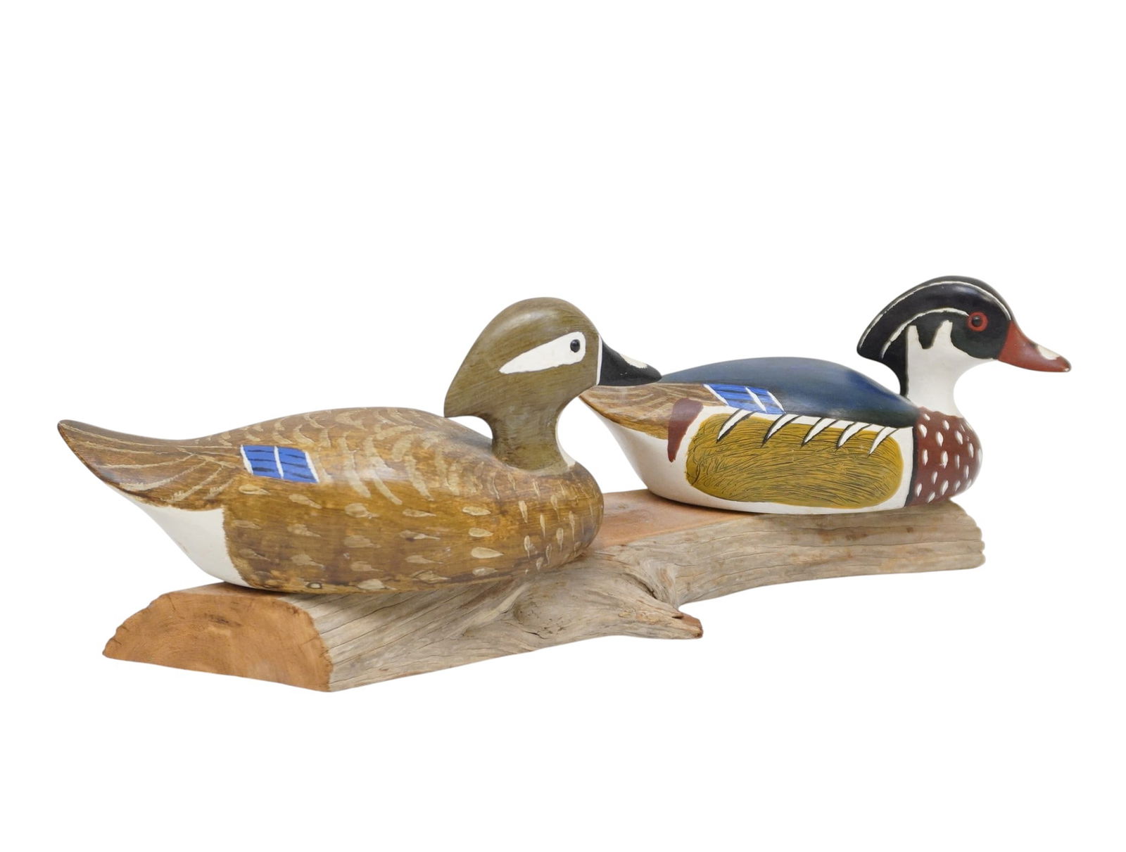 HERB DAISEY JR WOOD DUCK COUPLE DECOY (1 of 6)