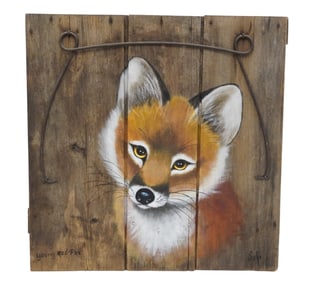 VINTAGE RED FOX PORTRAIT BY CATS PAW STUDIO