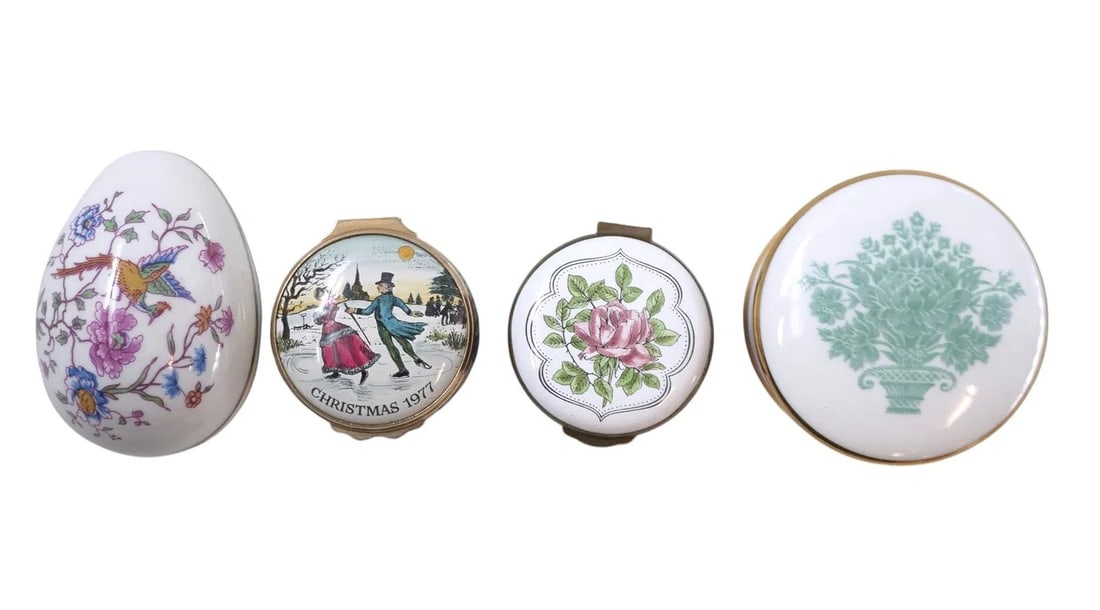 4 TRINKET BOXES INCL HALCYON & CRUMMLES (1 of 4)