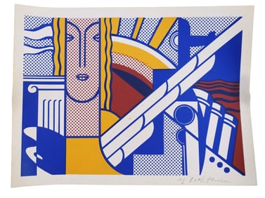 ROY LICHTENSTEIN SIGNED MODERN ART POSTER SCREENPRINT