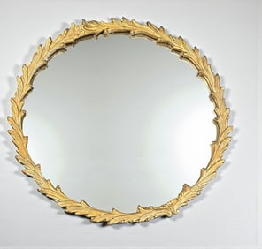 VINTAGE HOLLYWOOD REGENCY GILT WOOD MIRROR