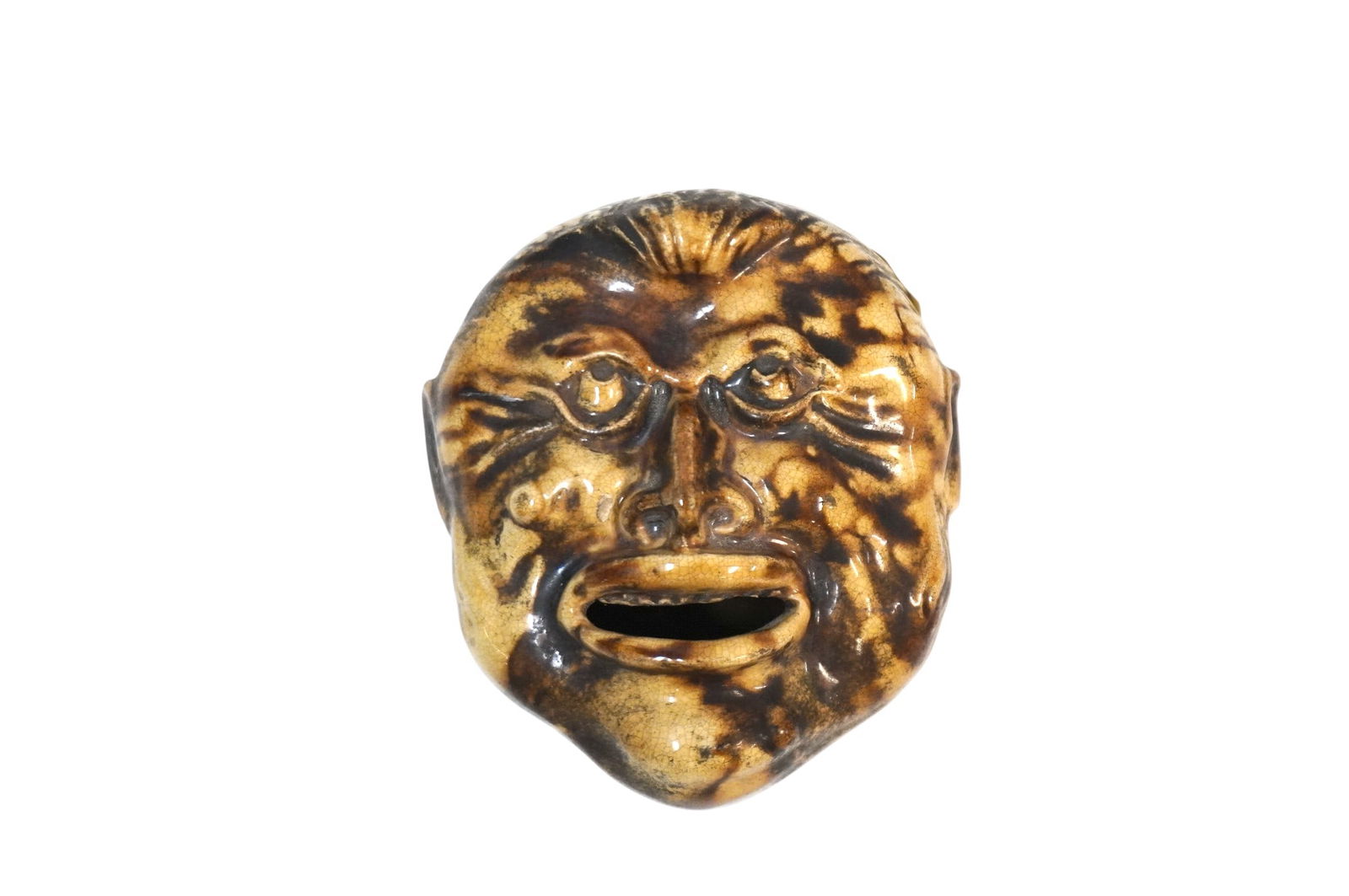 ANTIQUE BENNINGTON STYLE GIVE ME 1 CENT BANK (1 of 5)